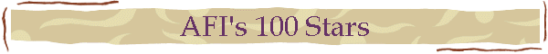 AFI's 100 Stars
