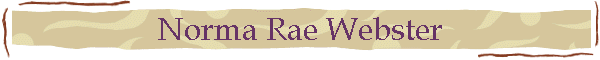 Norma Rae Webster